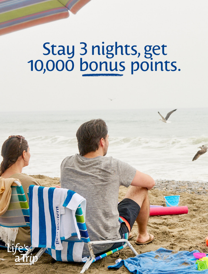Stay 3 nights, get 10,000 bonus points.