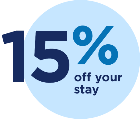 15% off your stay