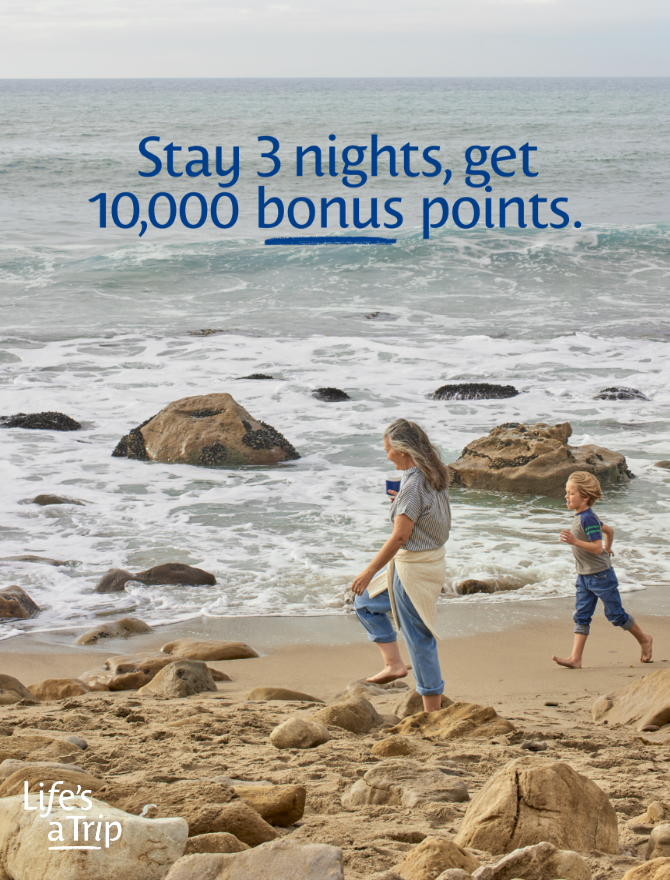 Stay 3 nights, get 10,000 bonus points.